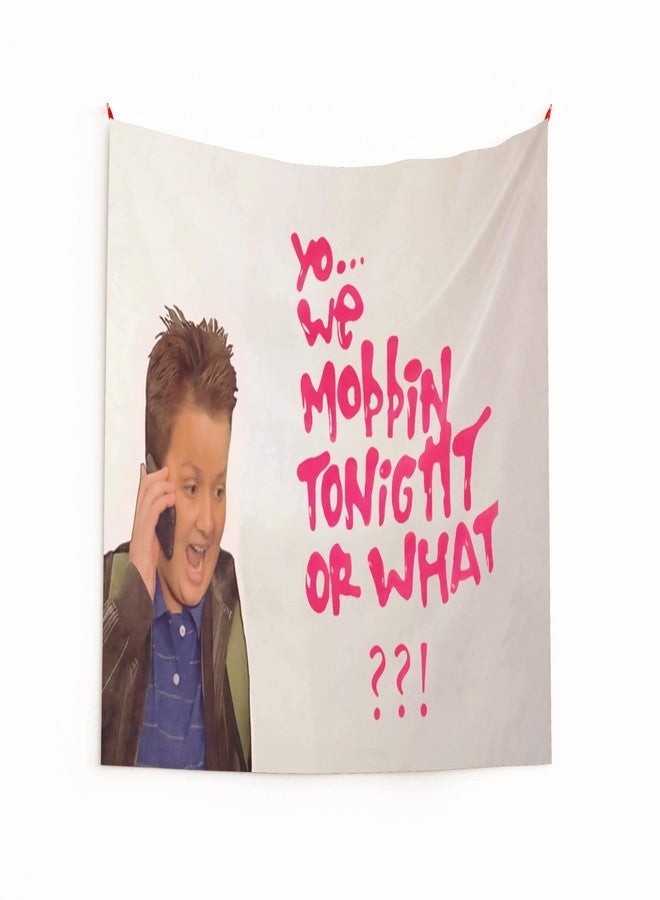 GOLEHS Gibby Mobbin or What Tapestry with Easy Hanging Kit, Funny Flag for College Dorm, Available In Sizes From 40" To 90", Skin-friendly Soft High-definition Meme Tapestry(Size:40"×30") - Image 4
