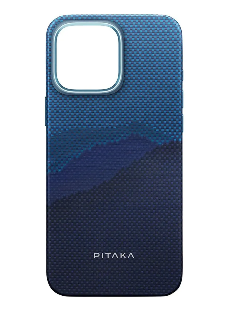 PITAKA Tactile Woven Ultra Slim Case for iPhone 16 Pro with Raised Camera Lip / Woven Touch / Compatible with MagSafe / Drop and Damage Protection - Over the Horizon