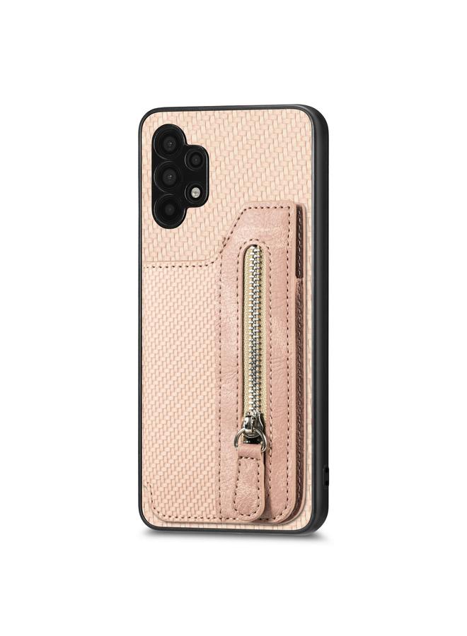 S-TOP Case For Samsung Galaxy A32 5G Carbon Fiber Horizontal Flip Zipper Wallet Phone Case - Image 2