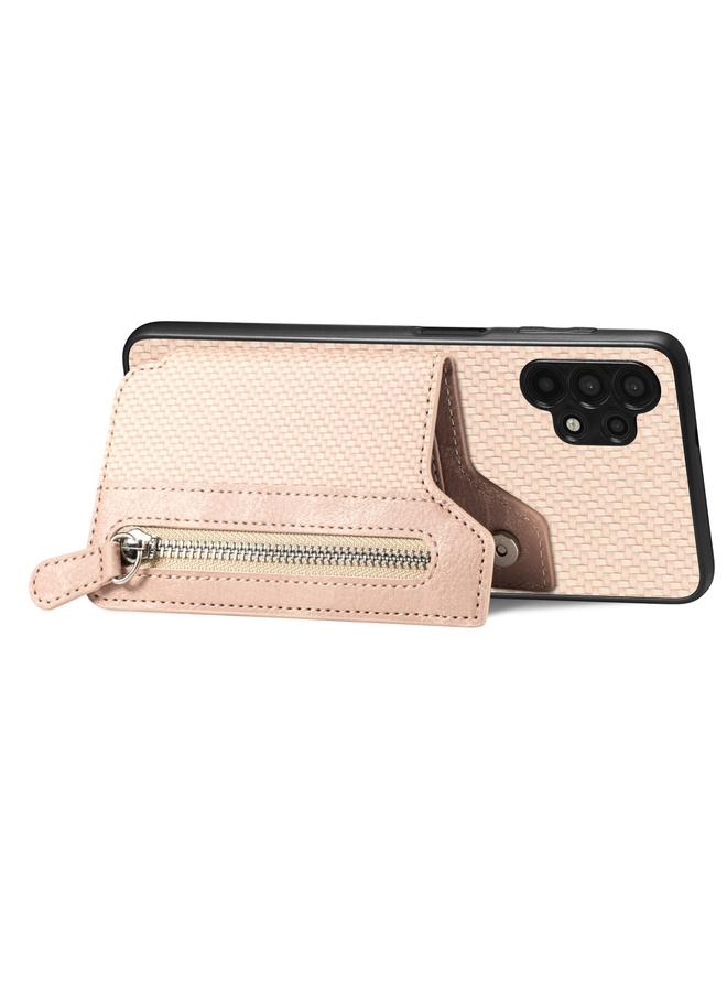 S-TOP Case For Samsung Galaxy A32 5G Carbon Fiber Horizontal Flip Zipper Wallet Phone Case - Image 3