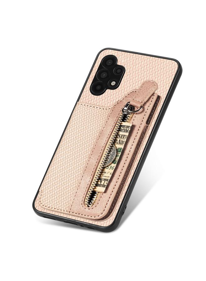S-TOP Case For Samsung Galaxy A32 5G Carbon Fiber Horizontal Flip Zipper Wallet Phone Case - Image 5