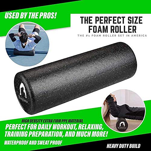 Bodylastics High Density Foam Roller (30x14 cms) for Deep Tissue Massage, Pain Relief from Sore Muscles, Pre & Post Exercise Fitness Workout Sessions - Image 3