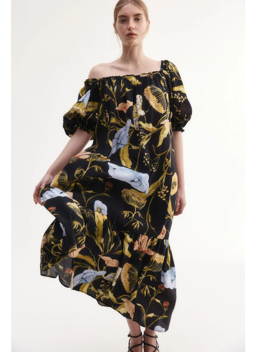 H&M Square-Neck Maxi Dress