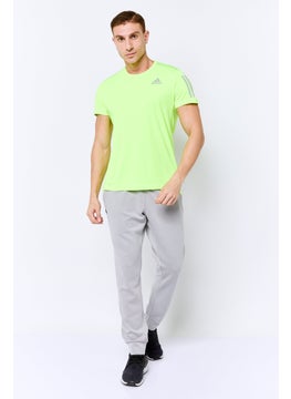Adidas Men Sportswear Fit Short Sleeves Training T-Shirt, Neon Green  - Image 4