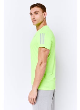 Adidas Men Sportswear Fit Short Sleeves Training T-Shirt, Neon Green  - Image 2