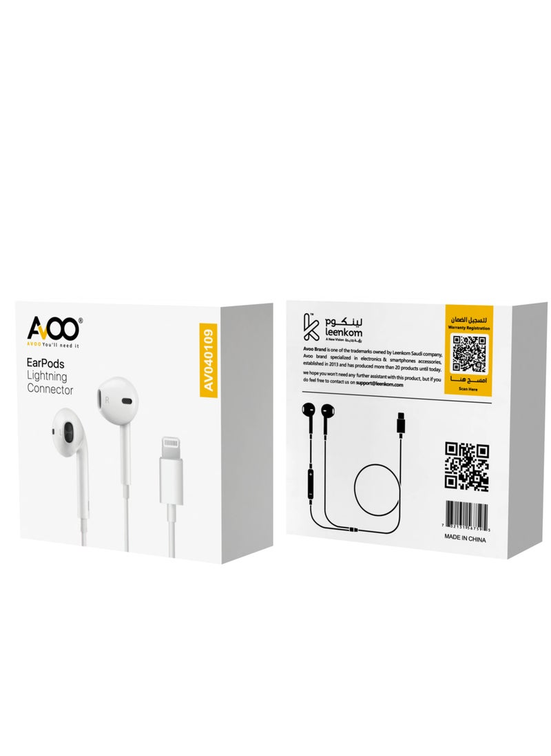 AVOO - iPhone Headphone Compatible with Apple Devices with Lightning Connector - Image 1