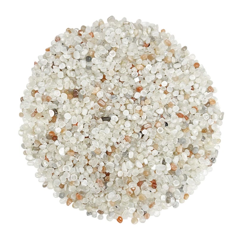 Shubhanjali Shubhanjali Reiki Healing Multi Moonstone Crystal Chips for Vastu 100 Gm Natural Gemstone Chips Stone for Home Decor Items Flower Pot Aquarium Fish Tank Jewellery Making  - Image 1