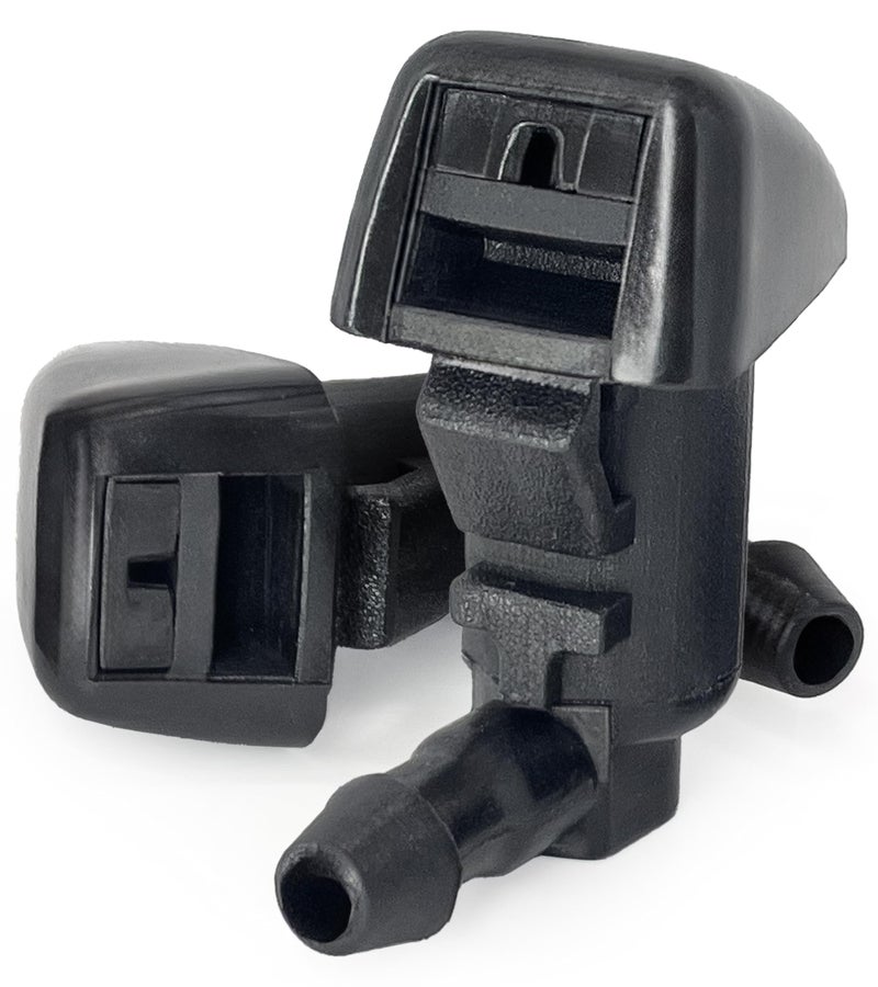 2 قطعة فوهة رش غسالة الزجاج الأمامي لسيارة فورد فوكاس 2008-2011 فورد إيدج 2007-2011 F250 F350 F450 لينكولن MKX مجموعة فوهات رش الغسالة استبدال ClickFit ملحقات OE 8S4Z17603AA 2X ثقوب