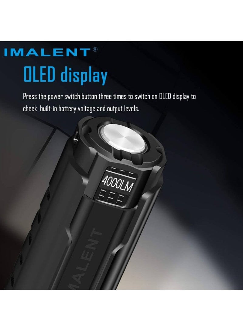 إيمالينت مصباح يدوي Imalent LD70 LED 4000 لومن، شاشة OLED مقاومة للماء IPX8 - Image 3