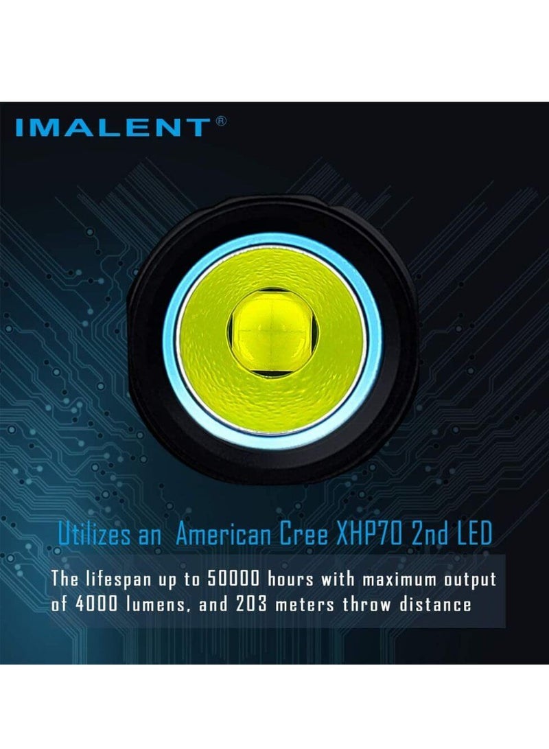 إيمالينت مصباح يدوي Imalent LD70 LED 4000 لومن، شاشة OLED مقاومة للماء IPX8 - Image 4