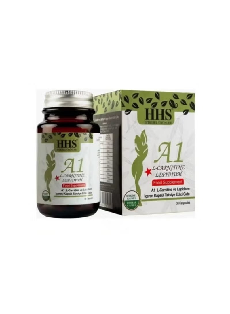 HHS A1 L-CarnitinA1 food supplement of L-Carnitine and Lipidium to support weight loss, suppress appetite, and stimulate fat burning, and Lipidium to support weight loss, suppress appetite, and stimulate fat burning. 30 capsules. - Image 1