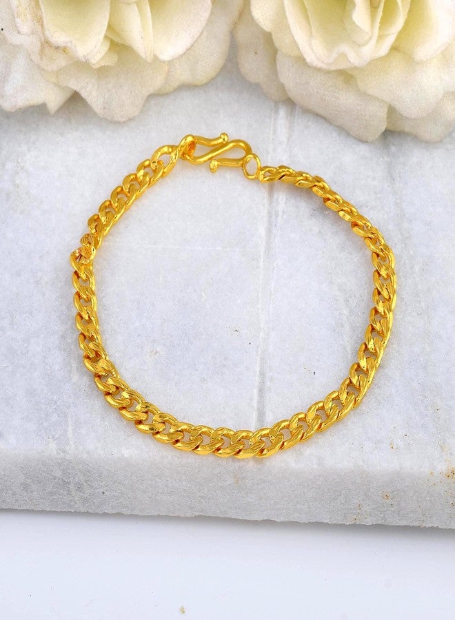 Memoir Brass 1 Micron Goldplated Fashion Bracelet Women Men(BLSA3959) - Image 4