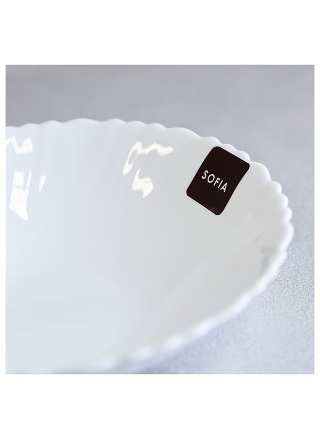 DANUBE HOME Sofia Opal Bowl For Soup Cereal Salad Noodle Kitchen Serveware 19X5 Cm White  - Image 3