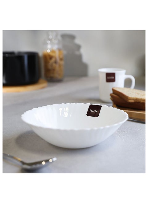 Sofia Opal Bowl For Soup Cereal Salad Noodle Kitchen Serveware 19X5 Cm White