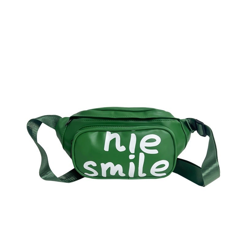 New Children'S Chest Bag Korean Style Letter Print Boys Handsome Girls Girls Trendy Fashion Personalized Waist Bag - Image 1