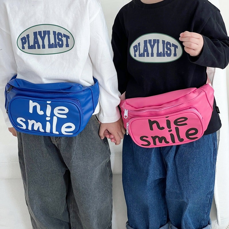 New Children'S Chest Bag Korean Style Letter Print Boys Handsome Girls Girls Trendy Fashion Personalized Waist Bag - Image 4