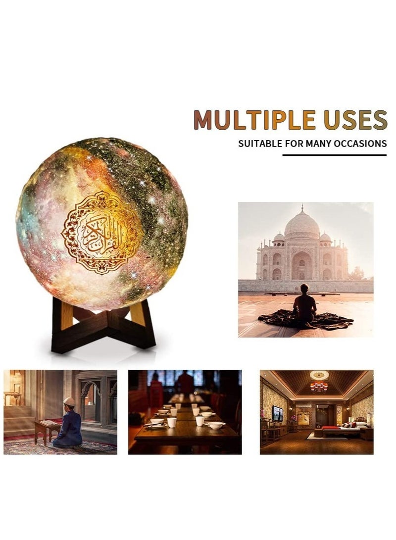 ELTRAZONE Moon Quran Speaker,Starry Moon Quran Lamp Bluetooth Speaker Lamp Quran Cuba with APP Control Quran Recitation, Eid Mubarak hajj Gifts  - Image 5