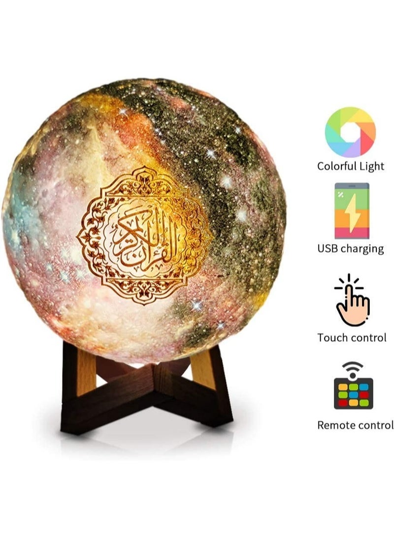 ELTRAZONE Moon Quran Speaker,Starry Moon Quran Lamp Bluetooth Speaker Lamp Quran Cuba with APP Control Quran Recitation, Eid Mubarak hajj Gifts  - Image 3