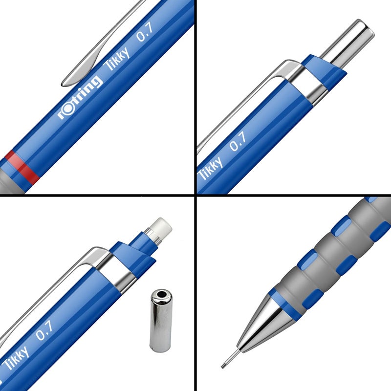 Rotring Tikky Mechanical Pencil HB 0.70mm - Blue Barrel - Image 3