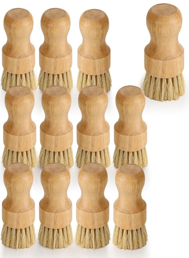 Axigundaone 12 Pack Bamboo Dish Brush Bulk, Bamboo Dish Scrubber, Wood Palm Dish Scrub Brush for Dishes Pans, Pots,Vegetables Cleaning - Image 1