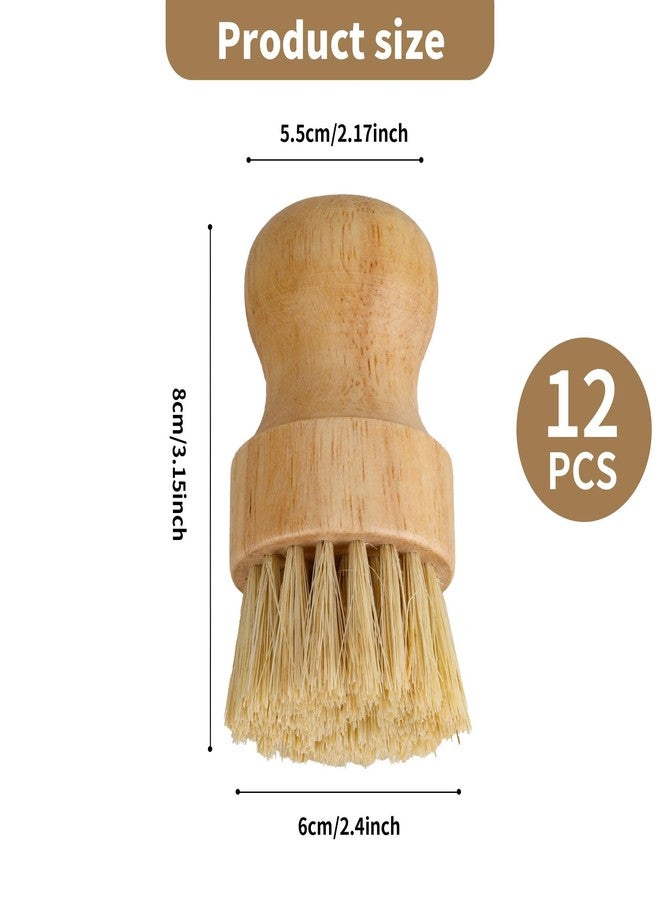 Axigundaone 12 Pack Bamboo Dish Brush Bulk, Bamboo Dish Scrubber, Wood Palm Dish Scrub Brush for Dishes Pans, Pots,Vegetables Cleaning - Image 2