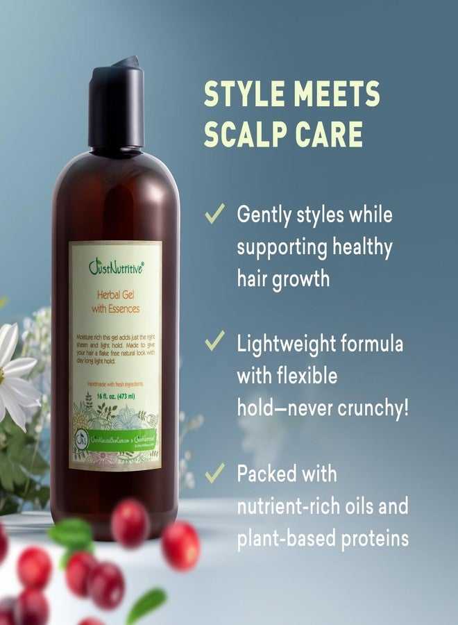 Just Nutritive Herbal Gel With Essences | Say Bye To Harsh Chemicals | Will Tame Stubborn Hair | For All Hair Types And Textures | Blended With Natural Ingredients 16 fl oz - Image 3