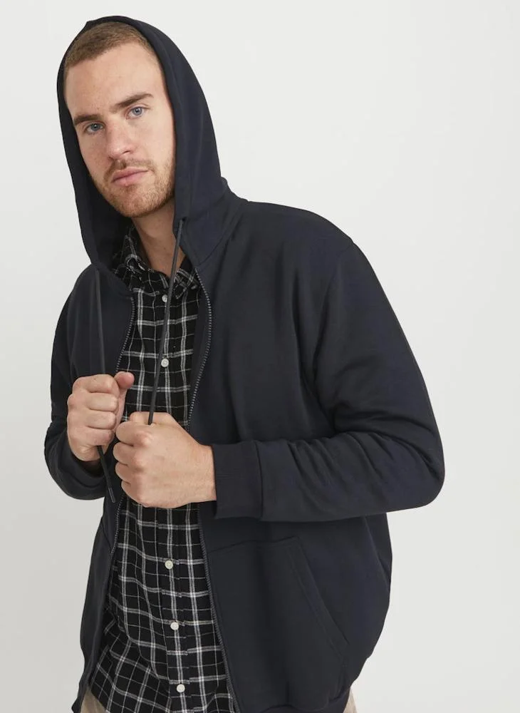 JACK & JONES Plus Size Zip Through Hoodie