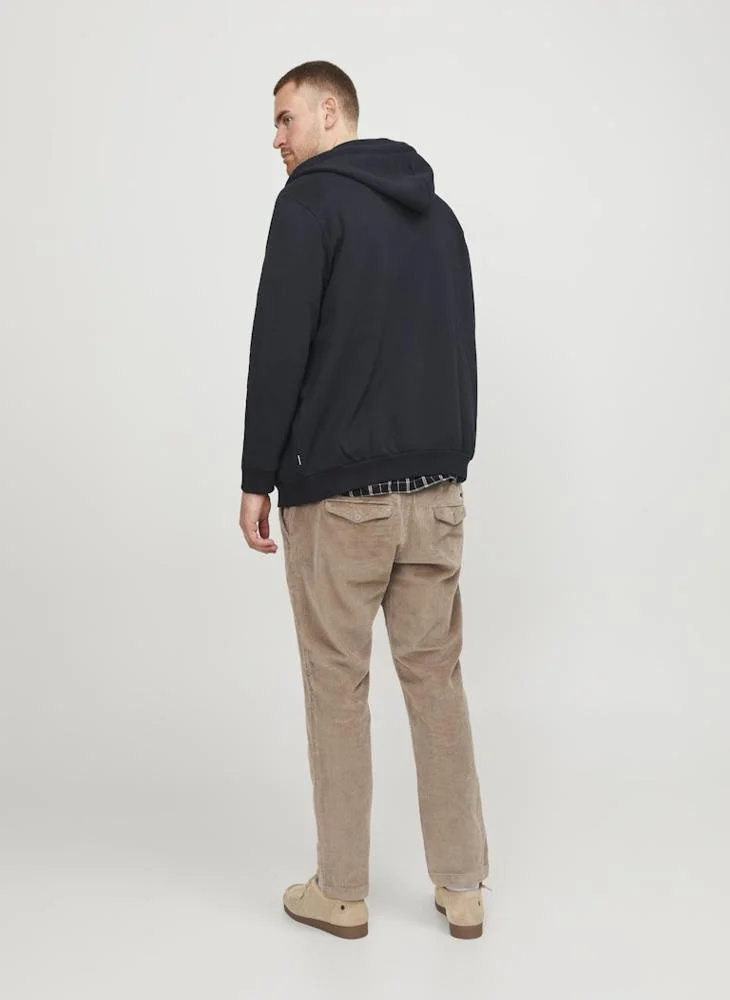 JACK & JONES Plus Size Zip Through Hoodie