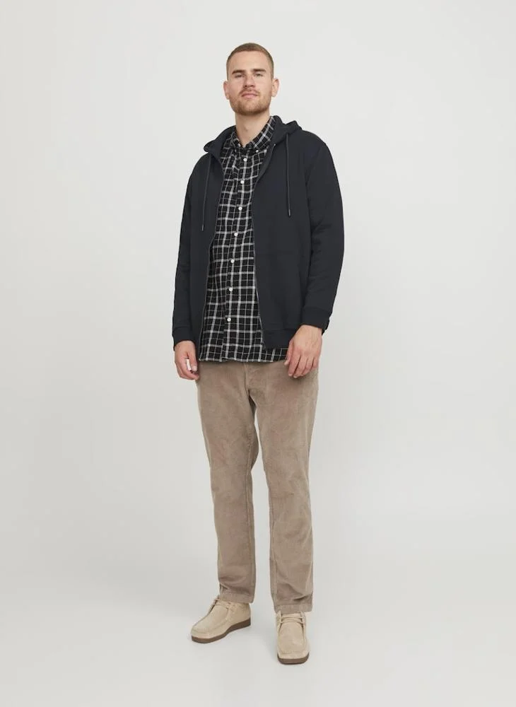 JACK & JONES Plus Size Zip Through Hoodie