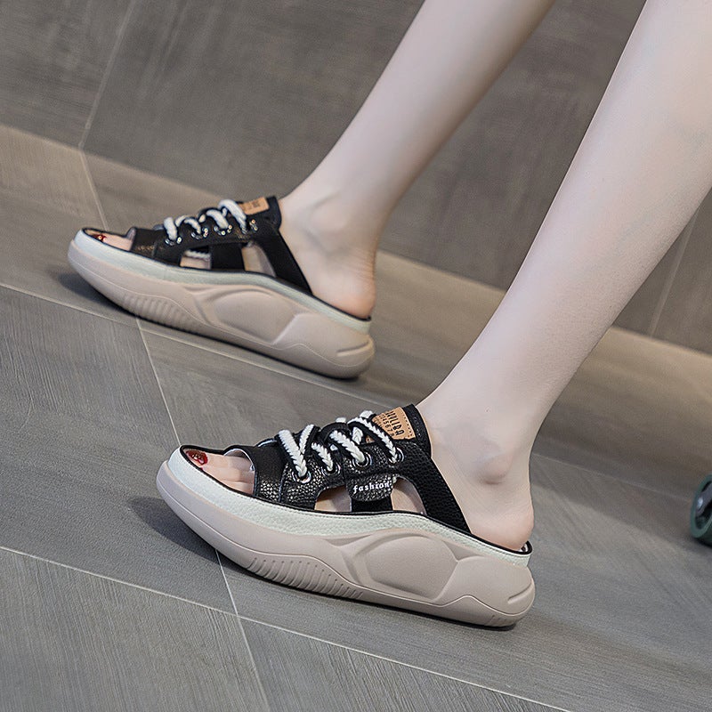Genuine Leather 2026 Summer New Casual Fashion Trendy Hot-Selling Sandals Comfortable Soft-Soled Outdoor Women''s Sandals Trendy - Image 5