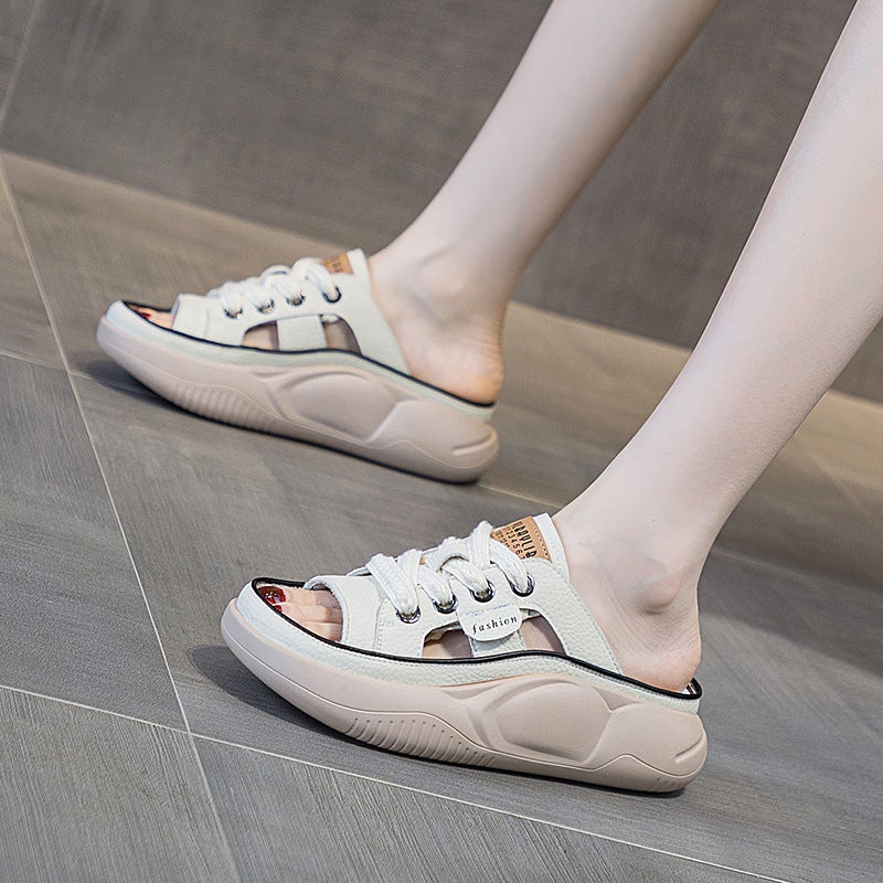 Genuine Leather 2026 Summer New Casual Fashion Trendy Hot-Selling Sandals Comfortable Soft-Soled Outdoor Women''s Sandals Trendy - Image 3