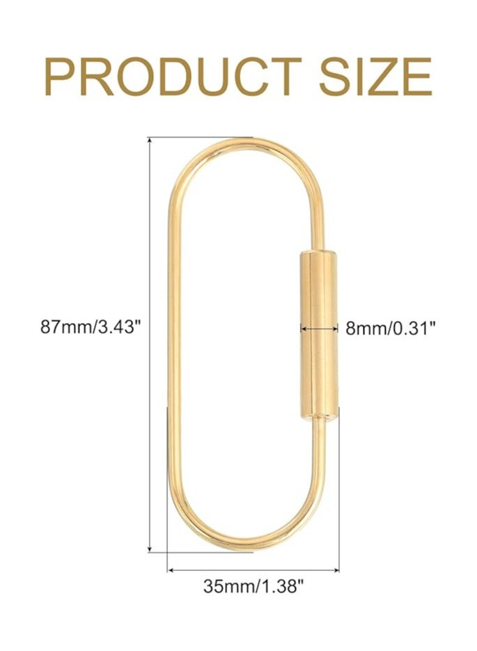 sourcing map Brass Screw Lock Keychain, Car Key Organizer, Universal Key Fob Holder Screw Lock Keychain-Simple Style for Men and Women, Gold  - Image 2