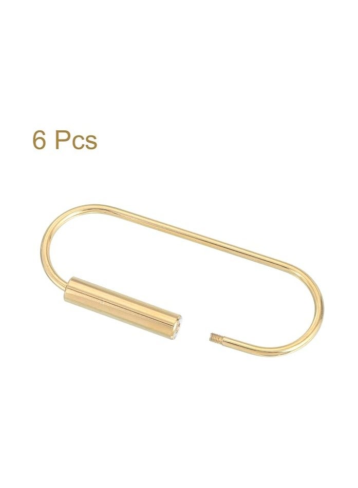 sourcing map Brass Screw Lock Keychain, Car Key Organizer, Universal Key Fob Holder Screw Lock Keychain-Simple Style for Men and Women, Gold  - Image 3