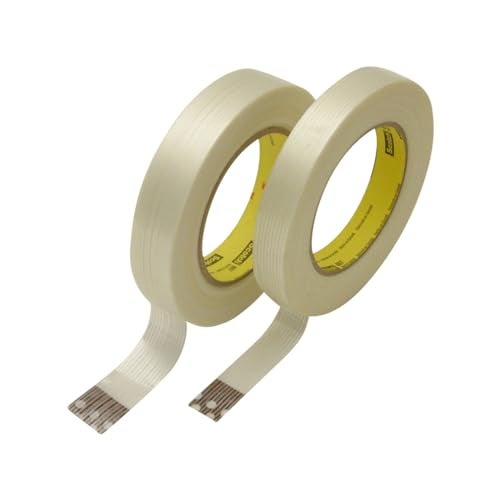 3M Scotch 897 Filament Tape, 170 lbs/in Tensile Strength, 55m Length x 24mm Width, Clear - Image 2