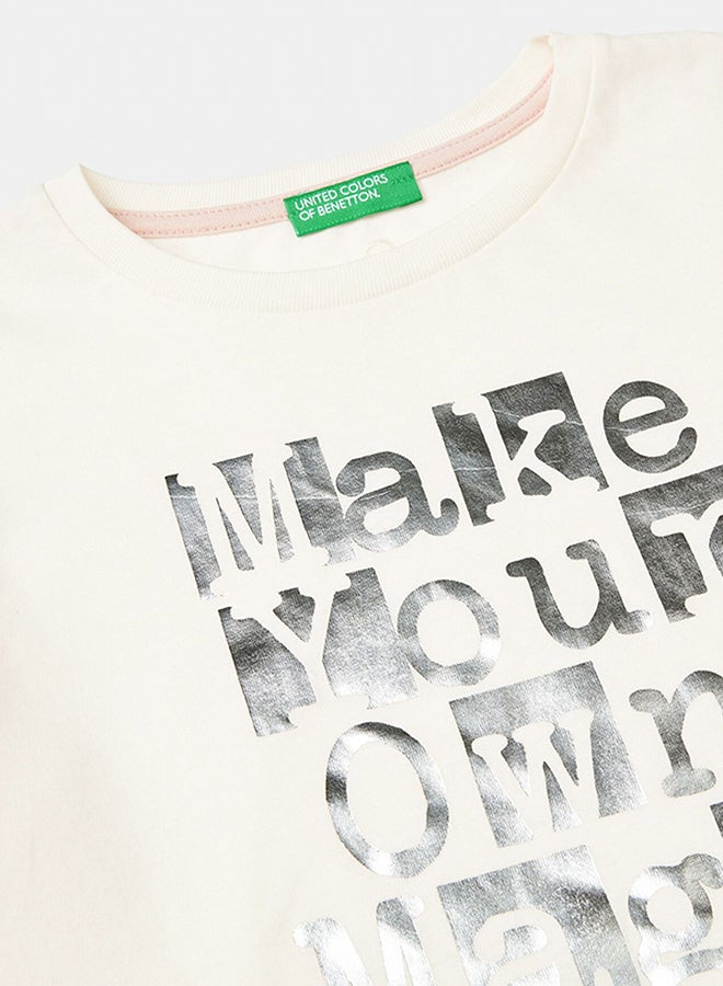 Benetton T-shirt in warm organic cotton  - Image 3