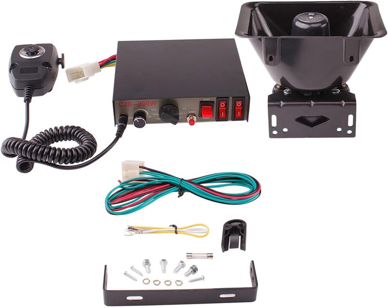 banhao Police Warning Emergency Siren PA System with Speaker and Microphone (12V, Siren Horn B02) - Image 4