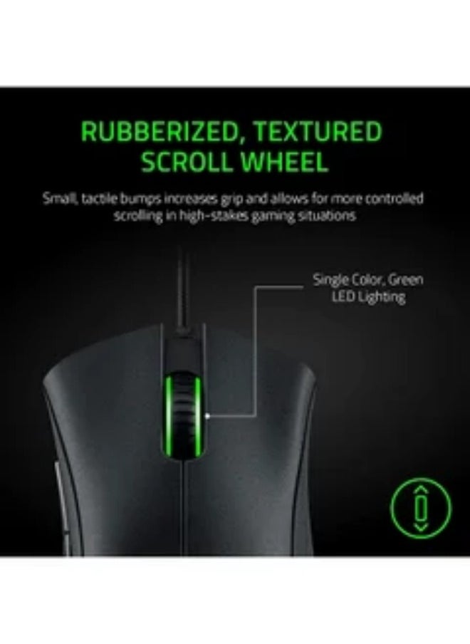 Generic DeathAdder Essential Wired Gaming Mouse with 6,400 DPI Optical Sensor, 5 Prog Buttons, Mechanical Switches, Ergonomic Form Factor, Standard Stock Feet, 10M Clicks, Black  - Image 5