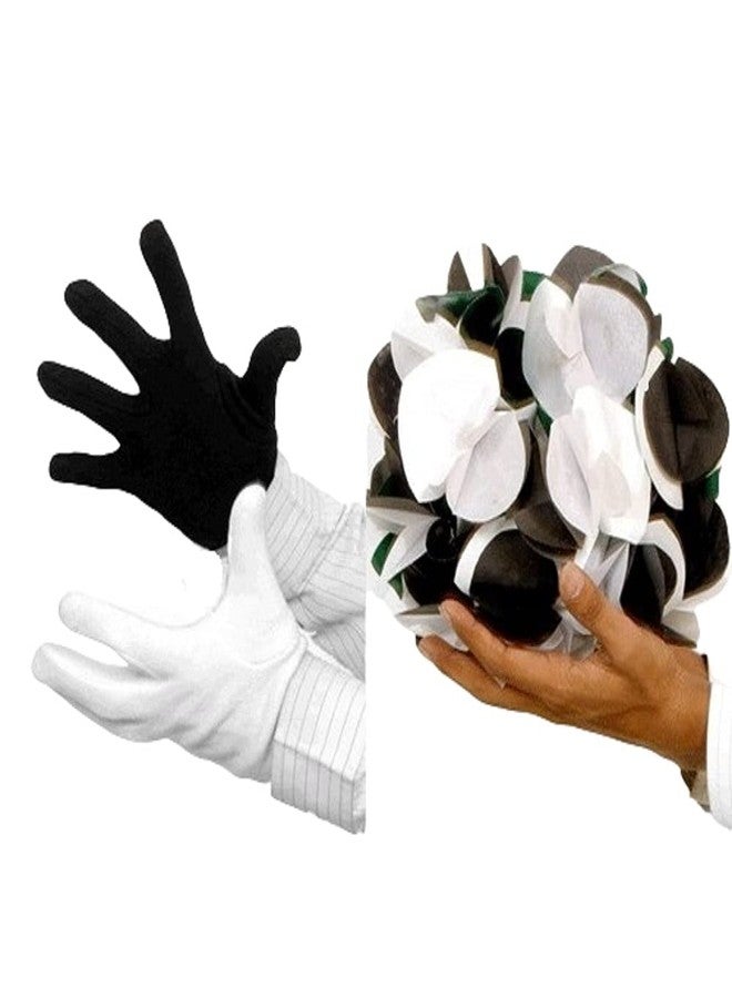MilesMagic Magician's Gloves to Flower Bouquet Transformation Gimmick Close Up Stage Mentalism Illusion Magic Trick, Black & White - Image 1