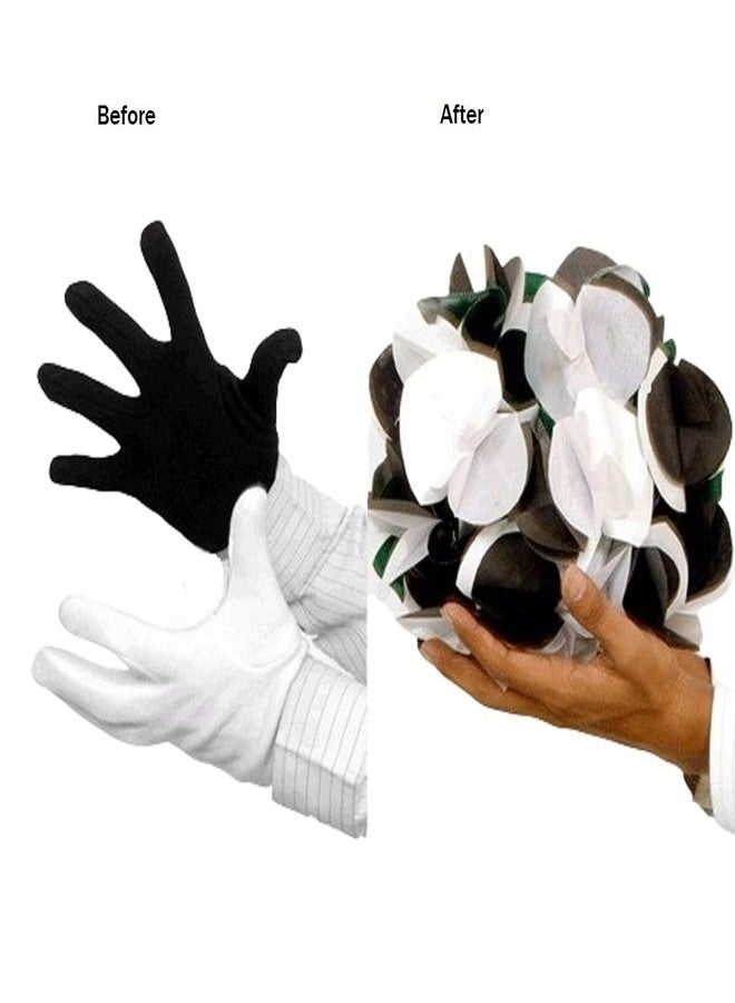 MilesMagic Magician's Gloves to Flower Bouquet Transformation Gimmick Close Up Stage Mentalism Illusion Magic Trick, Black & White - Image 4