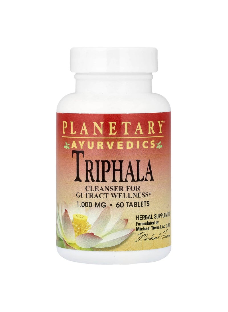 PLANETARY HERBALS Ayurvedics, Triphala, 60 Tablets