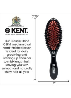 Kent CSFM Classic Shine Large Oval Cushion Straightening Brush and Hair Detangler - Natural Black Boar Bristle Hair Brush - Shine Hair Brush and Scalp Scrubber for Shoulder to Mid-Length Hair - pzsku/Z18EB2368A1036A864E42Z/45/_/1679039437/8d8326f6-926b-4ad0-b19e-5a4af947c12f