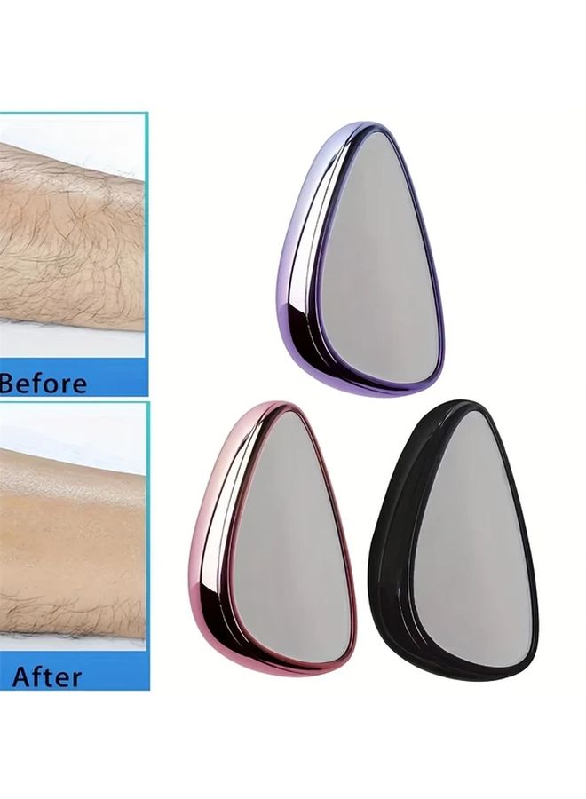 Women Reusable Leg And Body Hair Removal Device Pink Nano Glass Technology Epilator With Ergonomic Handle And Purple Cap Washable Sterilizable For Sensitive Skin At Home Like Results Manual Operation Glass Design Durable Hygienic Long Term Use Personal Care Device For Smooth Skin - Image 2