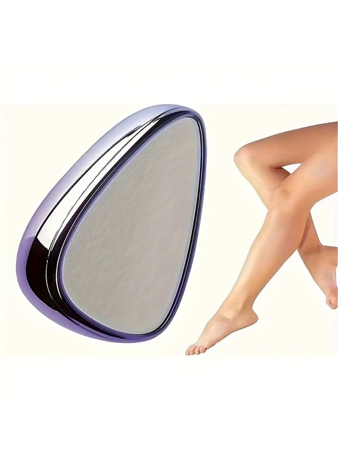 Women Reusable Leg And Body Hair Removal Device Pink Nano Glass Technology Epilator With Ergonomic Handle And Purple Cap Washable Sterilizable For Sensitive Skin At Home Like Results Manual Operation Glass Design Durable Hygienic Long Term Use Personal Care Device For Smooth Skin - Image 1