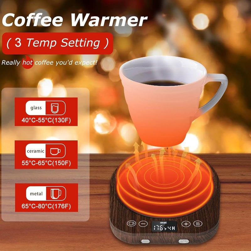 LinJie Coffee Cup Heater with 1-9 Hour Timer and 3 Temperature Settings - Image 2