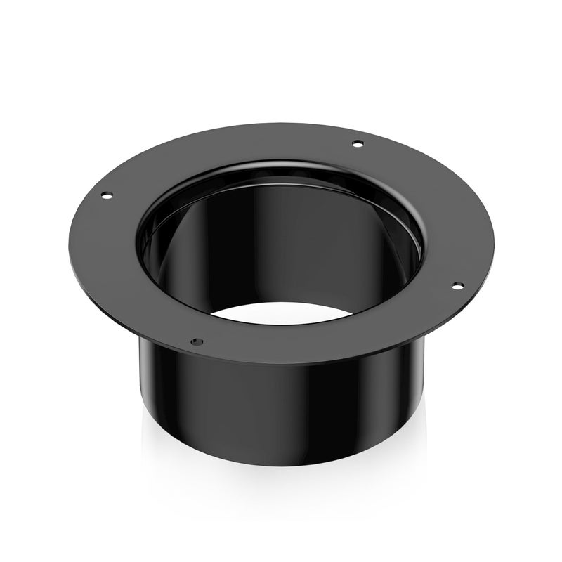 Hon&Guan Duct Connector Flange 6 Inch, Plastic 6 Inch Dust Collection Fittings Dryer Vent Connector Flange For Heating Cooling Ventilation System, Black. - Image 1