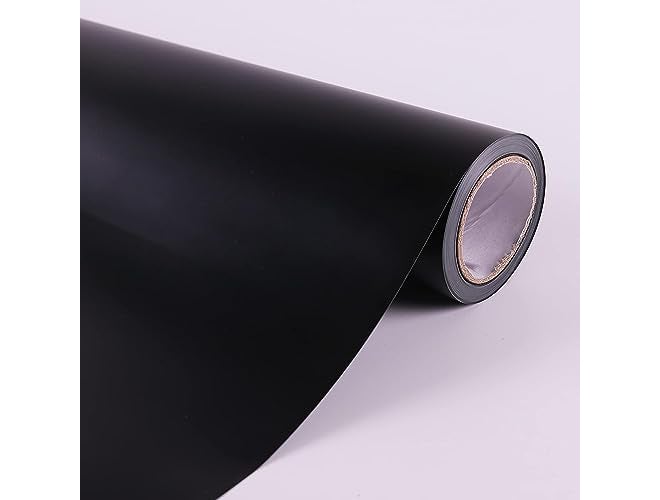 WISDOM Matte Black Vinyl Car Wrap Sheet Sticker and Decal Roll Film Sticker Decal for Car, Bike, Laptop Self Adhesive Film (24 X 118 Inch) - Image 1
