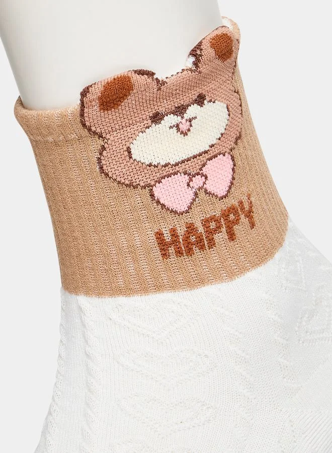 Styli Set of 5 - Teddy Printed Socks