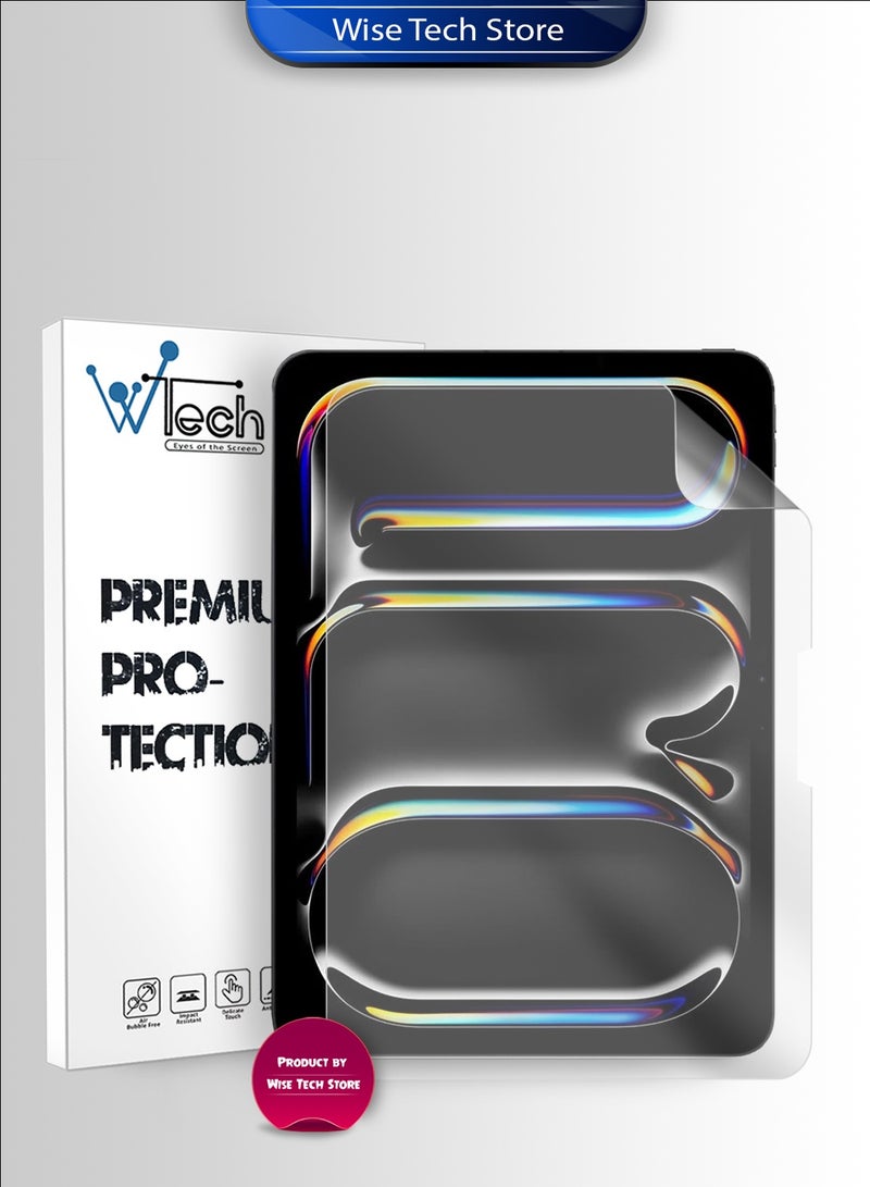 Wtech Apple iPad Pro 13 5G 2025 (M5) 13 inch Wtech Premium Pure Hydrogel Matte Film Thin and Flexible Screen Protector (TSHFMN) - Clear - Image 1