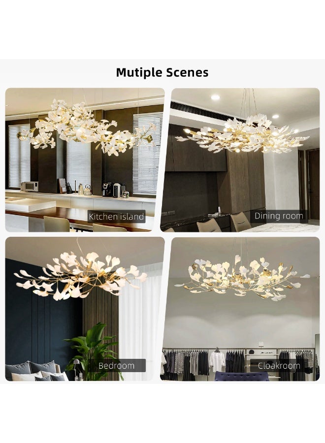 Yellow Ginkgo Leaf Chandelier  - Image 5