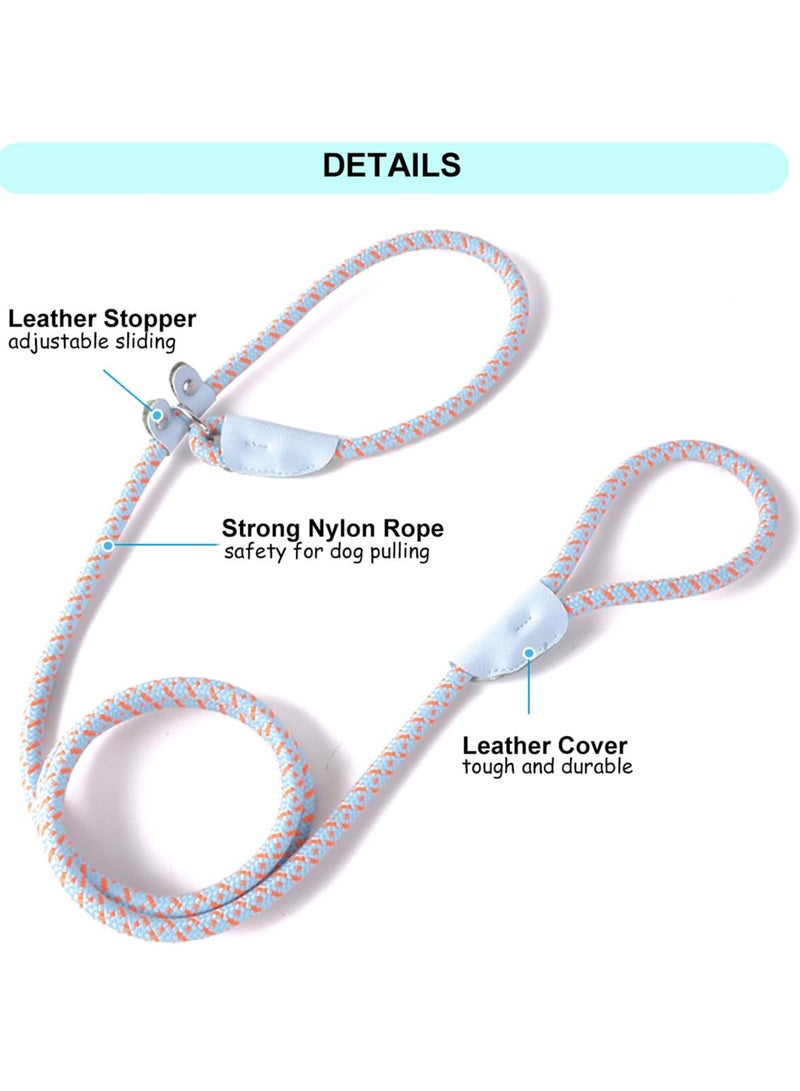 سيوسي مقود الكلب المنزلق، حبل تدريب الحيوانات الأليفة المتين بطول 5 أقدام × 0.5 للجراء والكلاب، مثالي للتدريب على عدم سحب السلوك، تصميم حلقة لسهولة المشي - Image 3